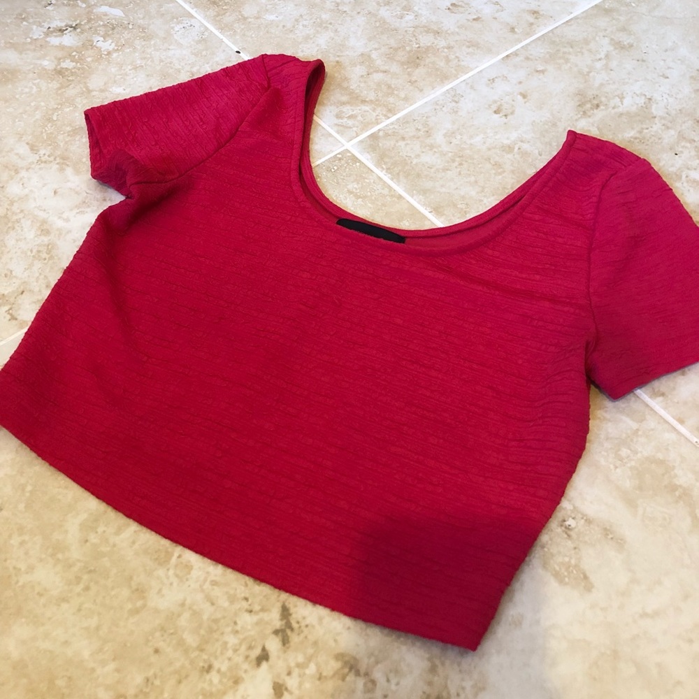 Women’s Fuchsia Crop Top (Material Girl) Size: M